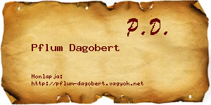 Pflum Dagobert névjegykártya